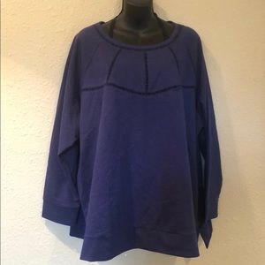 plus size sweatshirt - BLUE - AVENUE - NEW